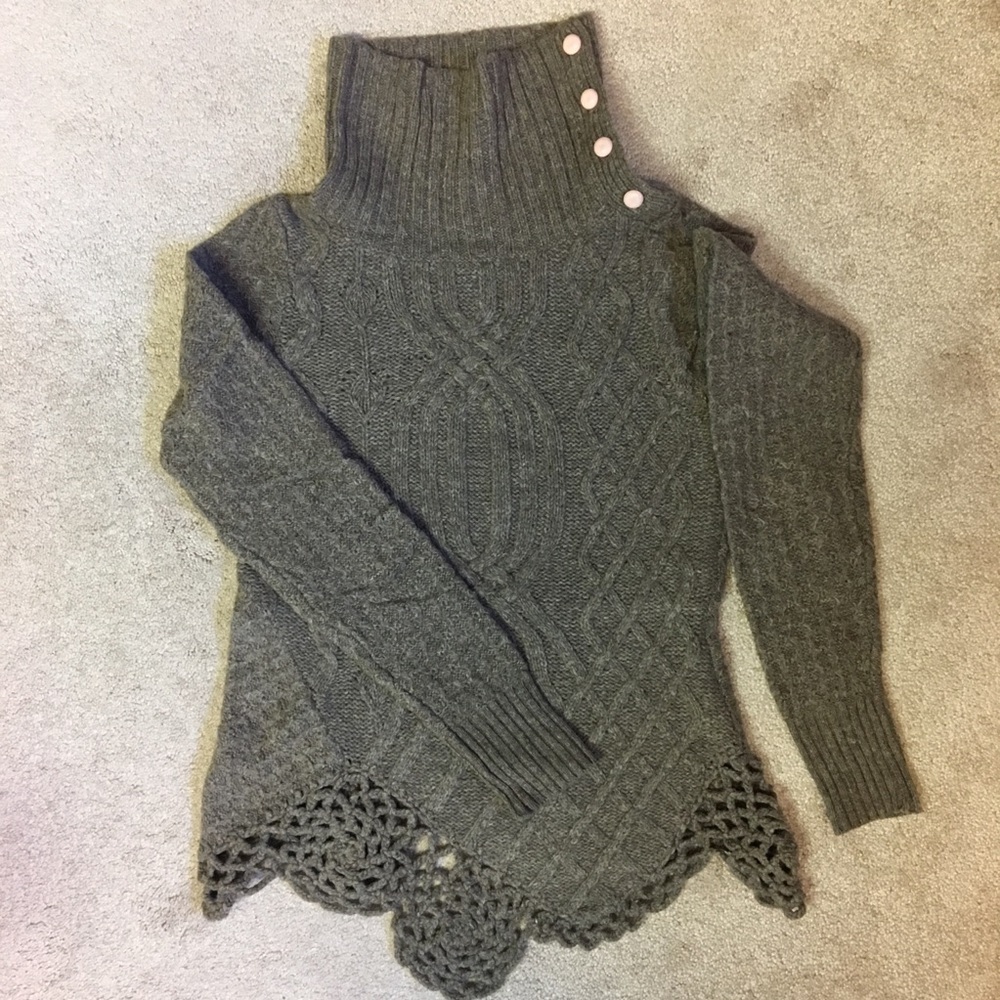 Anthropologie Moth high neck wool sweater